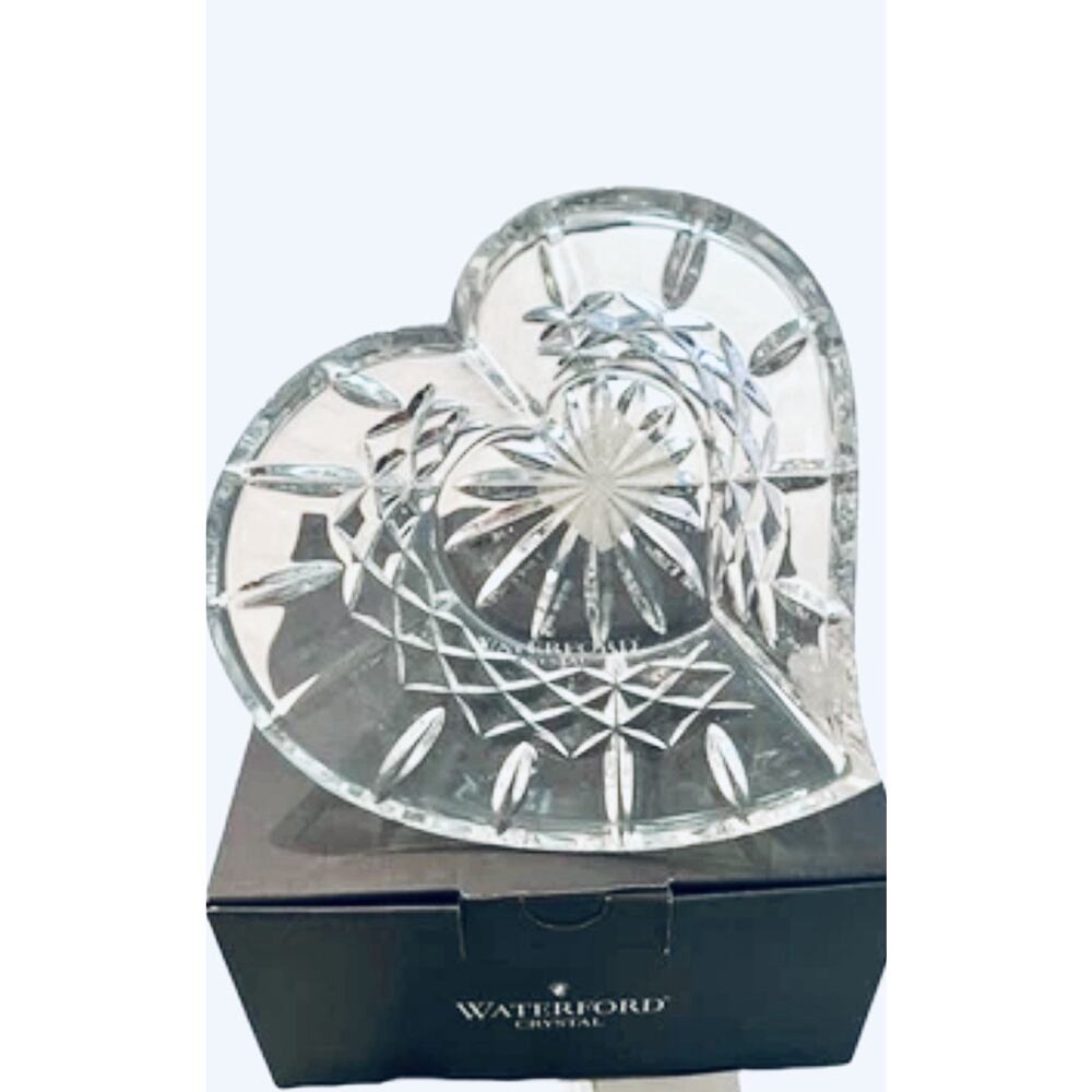 Waterford Crystal Sweetheart Bowl/Trinket Dish Heart Shaped 6" X3 1/2"H Germany